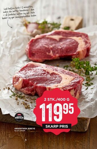 MENY Argentinsk ribeye tilbud