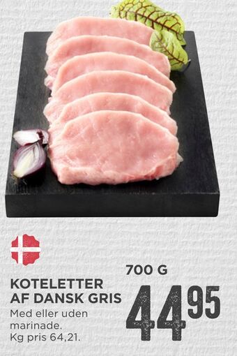 MENY Koteletter af dansk gris tilbud