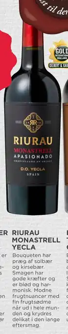 MENY Riurau monastrell yecla tilbud