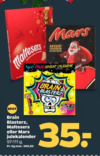 Brain blasterz, maltesers eller mars julekalender