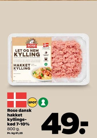 Netto Rose dansk hakket kyllingekød 7-10% tilbud
