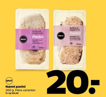 Netto Næmt panini tilbud