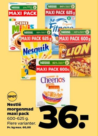 Netto Nestlé morgenmad maxi pack tilbud