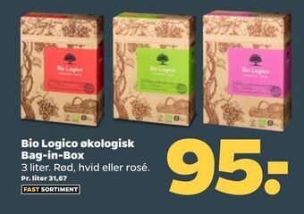 Netto Bio logico økologisk bag-in-box tilbud