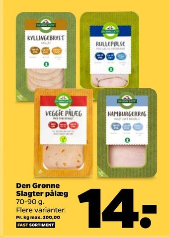 Netto Den grønne slagter pålæg tilbud