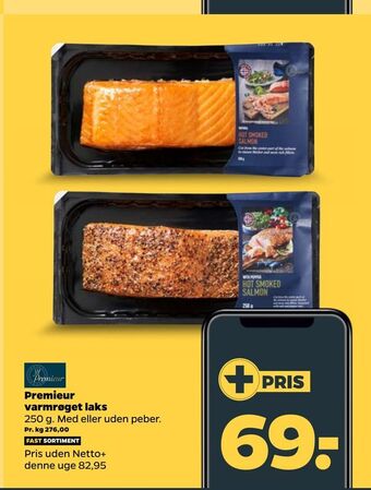 Netto Premieur varmrøget laks tilbud