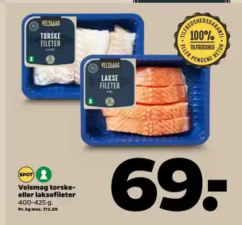 Netto Velsmag torskeeller laksefileter tilbud