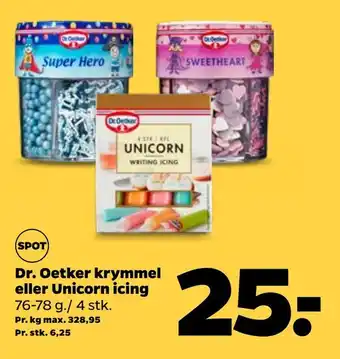 Netto Dr. oetker krymmel eller unicorn icing tilbud
