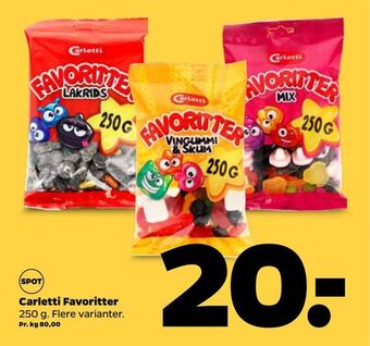 Netto Carletti favoritter tilbud