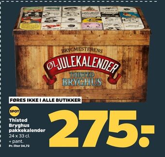 Netto Thisted bryghus pakkekalender tilbud