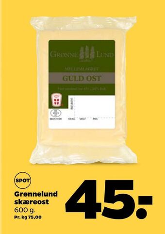 Grønnelund skæreost