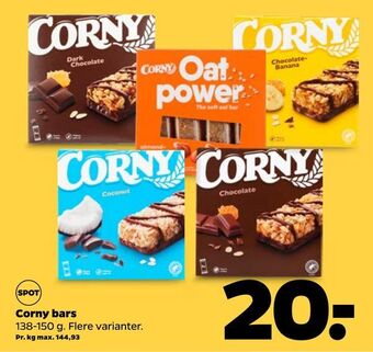 Netto Corny bars tilbud