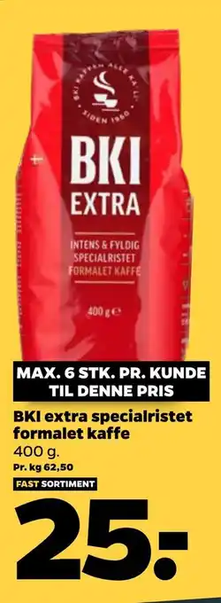 Netto Bki extra specialristet formalet kaffe tilbud
