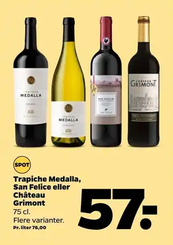 Trapiche medalla, san felice eller château grimont