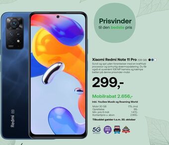 YouSee Xiaomi redmi note 11 pro tilbud
