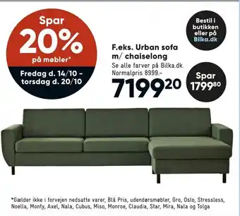 Bilka Urban sofa m/ chaiselong tilbud