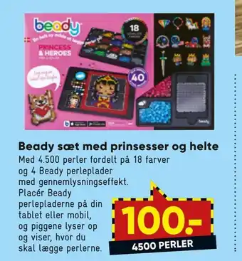 Bilka Beady sæt med prinsesser og helte tilbud