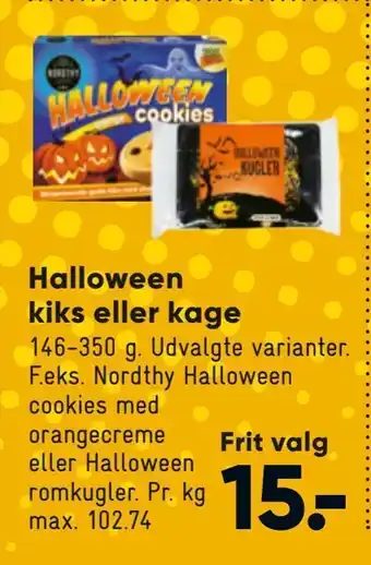 Bilka Halloween kiks eller kage tilbud
