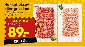 Bilka Hakket okse eller grisekød tilbud