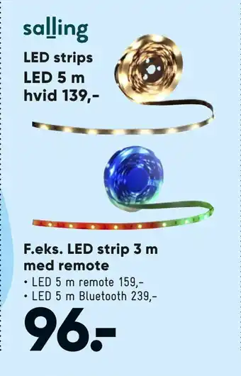 Bilka Led strip 3 m med remote tilbud