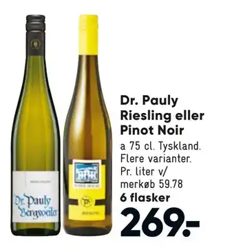 Bilka Dr. pauly riesling eller pinot noir tilbud