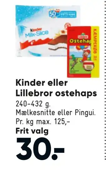 Bilka Kinder eller lillebror ostehaps tilbud