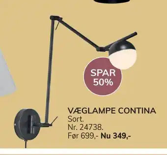 Daells Bolighus Væglampe contina tilbud