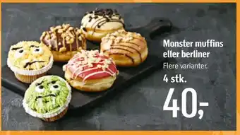 Føtex Monster muffins eller berliner tilbud