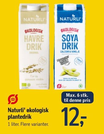 Føtex Naturli' økologisk plantedrik tilbud