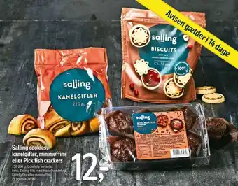 Føtex Salling cookies, kanelgifler, minimuffins eller pick fish crackers tilbud