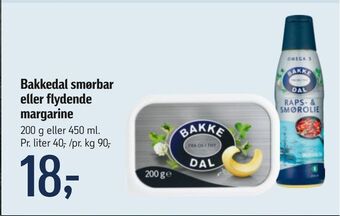 Føtex Bakkedal smørbar eller flydende margarine tilbud