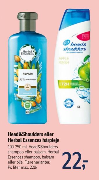 Head&shoulders eller herbal essences hårpleje