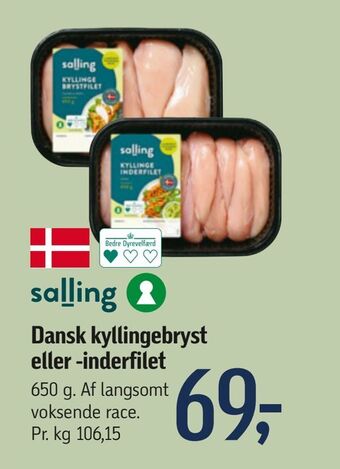 Føtex Dansk kyllingebryst eller -inderfilet tilbud