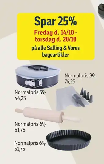 Føtex Spar 25% på alle salling & vores bageartikler tilbud