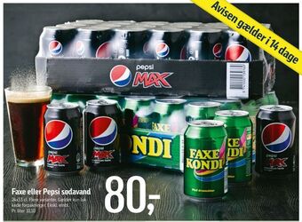 Føtex Faxe eller pepsi sodavand tilbud