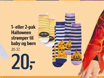 Føtex 1- eller 2-pak halloween strømper til baby og børn tilbud