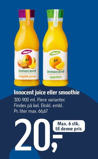 Føtex Innocent juice eller smoothie tilbud