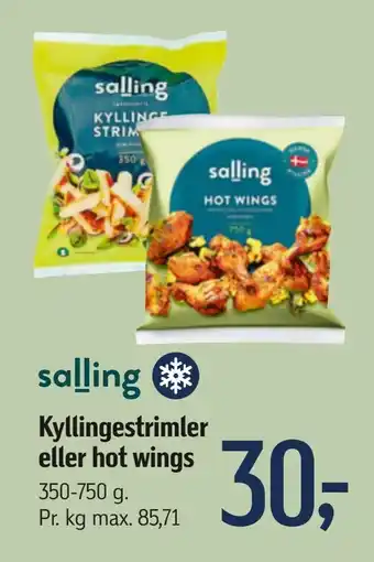 Føtex Kyllingestrimler eller hot wings tilbud