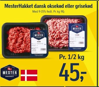 Føtex Mesterhakket dansk oksekød eller grisekød tilbud