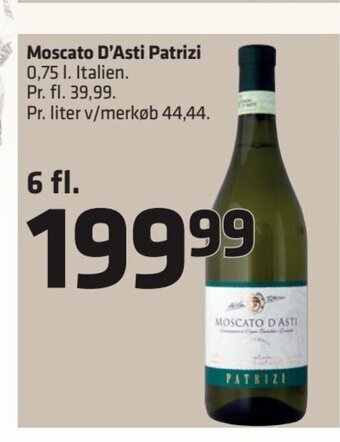 Fleggaard Moscato D' Asti Patrizi 0.75 l. tilbud
