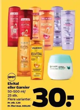 Netto Elvital el. garnier tilbud