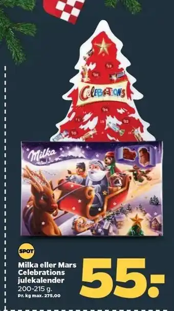 Milka el. mars celebrations julekalender