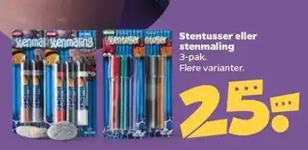 Stentusser eller stenmaling 3-pak