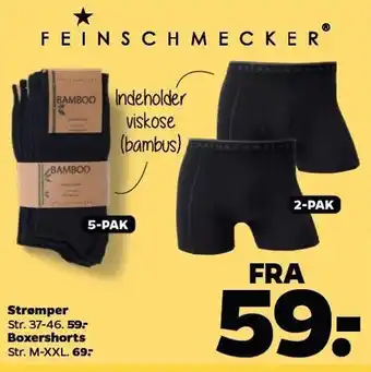 Netto Strømper, boxershorts 2- eller 5-pak tilbud