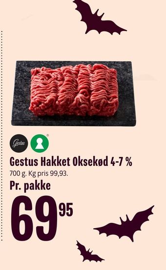 Min Købmand Gestus hakket oksekød 4-7 % tilbud