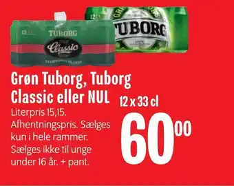 Min Købmand Grøn tuborg, tuborg classic eller nul tilbud