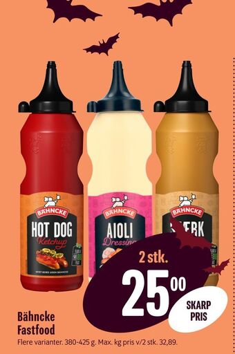 Min Købmand Bähncke fastfood tilbud