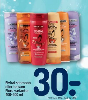 REMA 1000 Elvital shampoo eller balsam tilbud