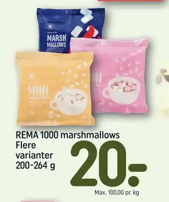 REMA 1000 Rema 1000 marshmallows flere varianter tilbud