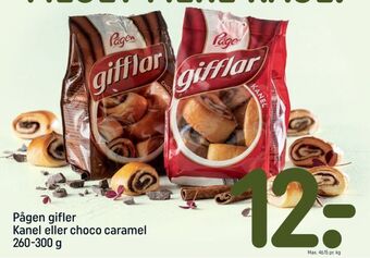 REMA 1000 Pågen gifler kanel eller choco caramel tilbud